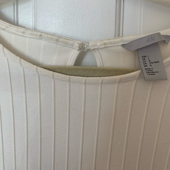 Cream Ribbed H&M Blouse - Picture 3 of 4